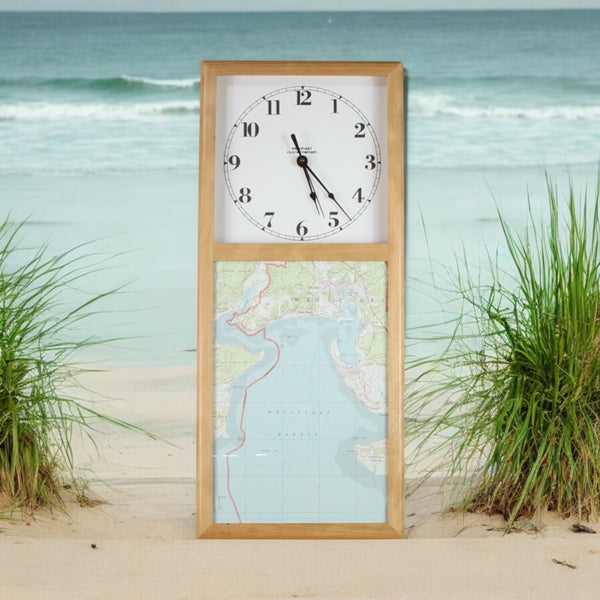 Map Clock with Arabic Numerals ~ Choose your town