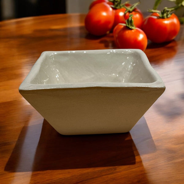 Square Dip Bowl ~ Ivory