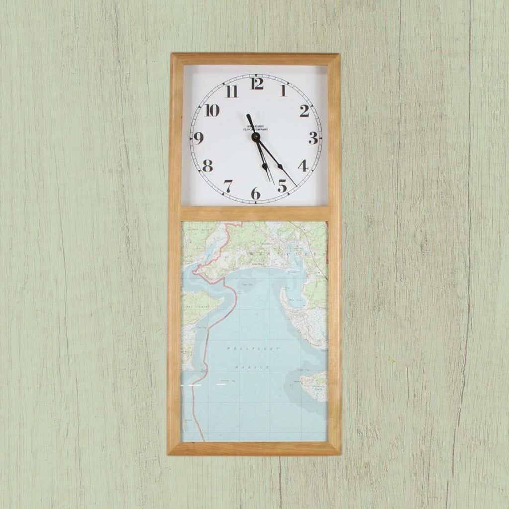 Map Clock with Arabic Numerals ~ Choose your town