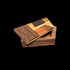 Handcrafted angular wooden keepsake box