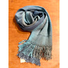 Bamboo Petite Scarf #2 Slate/Light Blue/Moss