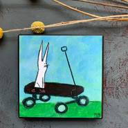 Bunny In A Wagon