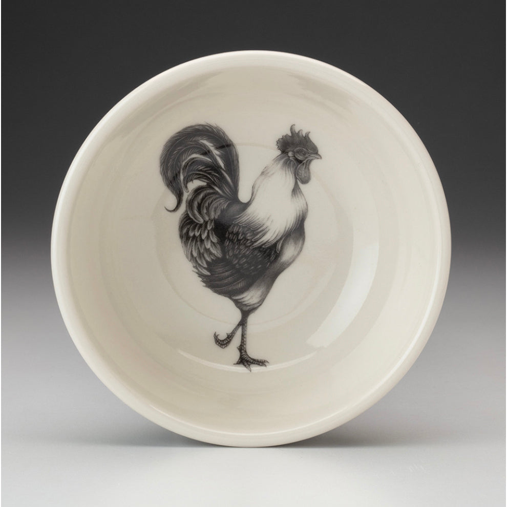 Cereal Bowl: Rooster/White