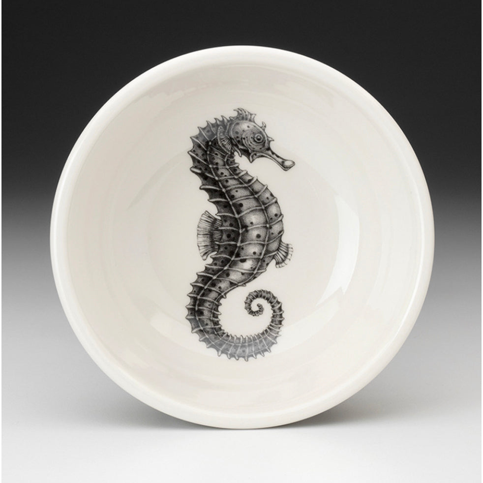 Cereal Bowl: Seahorse/White