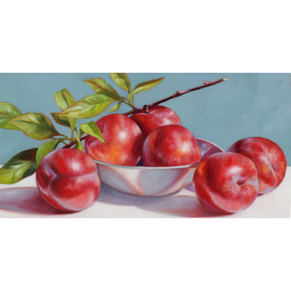 Plums With Pewter Bowl