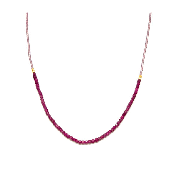 Ruby bead choker