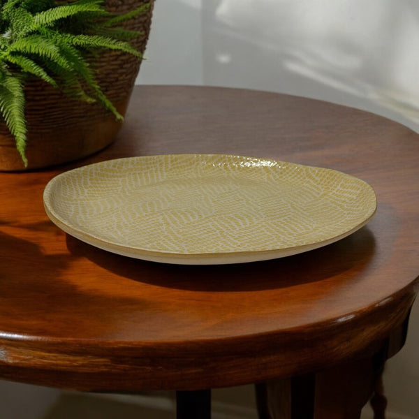 Small Oval  Platter ~Braid ~  Butter