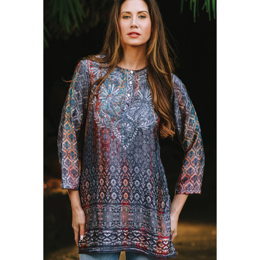 Deena Tunic Steele Blue