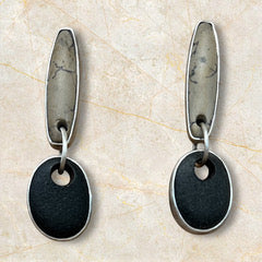 Jasper/ Basalt Earring