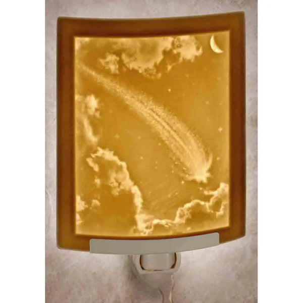 Shooting Star Porcelain Lithophane Night Light