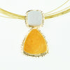 Camel Drusy Quartz, White Drusy Quartz Pendant