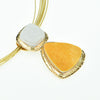 Camel Drusy Quartz, White Drusy Quartz Pendant